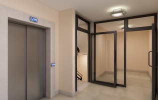 Интериор на общите части на блок 188 ж.к. Славейков, Бургас